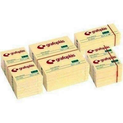 Taco notas Grafoplas 75x50 paquete de 12 amarillo 65205660