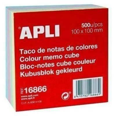 Taco notas colores 10x10x5 Apli 16866