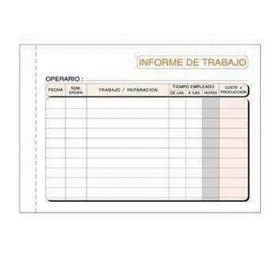 Talonarios INF.TRAB. T137 P/10 8º Duplicado