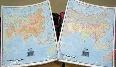 Mapas Mudos Paquete 50 Asia F. 506