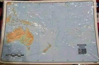 Mapas Mudos Paquete 50 Oceania Fisico 510