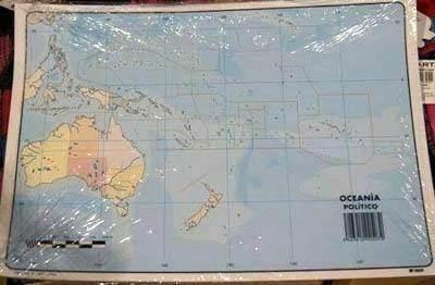 Mapas Mudos Paquete 50 Oceania Politico 507