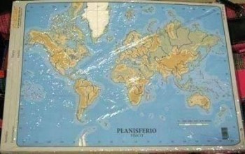 Mapas Mudos Paquete100 Planisferio Fisico