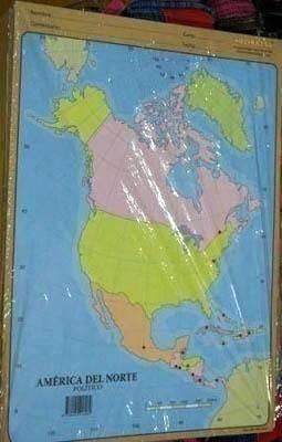 Mapas Mudos Paquete100 America del norte Politico