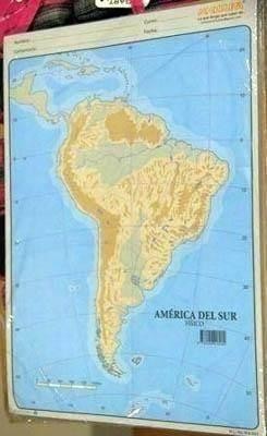 Mapas Mudos Paquete100 America del sur Fisico