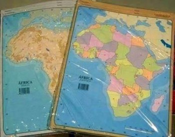 Mapas Mudos Paquete100 Africa Fisico