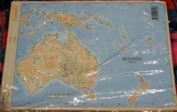 Mapas Mudos Paquete100 Oceania Fisico