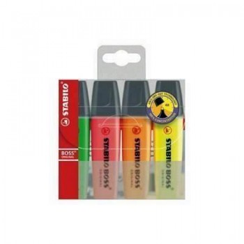 Rotulador Fluorescente Stabilo Boss Estuche/4 COL. 70/4