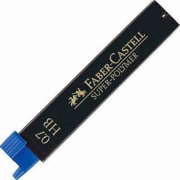 Tubo 12 minas Faber-Castell Super Polymer 9067 S trazo 0,7mm HB 120700