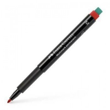 Rotulador permanente Faber-Castell Multimark trazo 1mm rojo M 152521