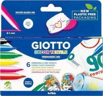 Rotulador Giotto 494800 C/6 Decor Textile