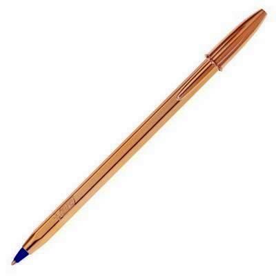 Boligrafo Bic 9213401 Cristal shine Oro Azul