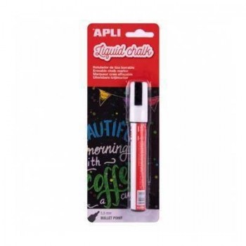 Rotulador Apli Tiza Liquida 5,5MM. punta redonda 13954 Blanco