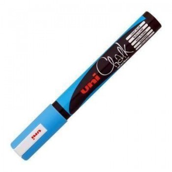 Marcador tiza líquida Uni Chalk Marker trazo 1,8-2,5mm azul claro