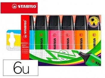 Rotulador Fluorescente Stabilo Boss Estuche/6 COL. 70/6