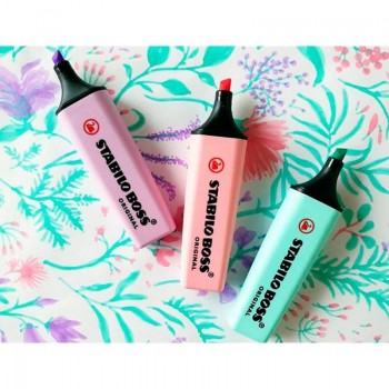 Rotulador Fluorescente Stabilo Boss pastel estuche/4 COL. 70/4-3