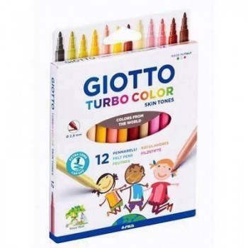 C.12 rotuladores Giotto Turbo Color Skin Tones colores surtidos