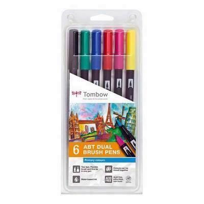 C.6 rotuladores doble pincel Dual Brush colores primarios