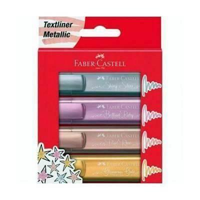 Rotulador Fluorescente Faber-Castell C/4 metal surtido 154640