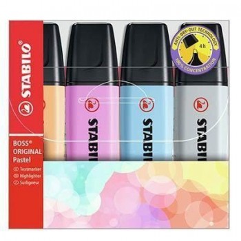 Rotulador Fluorescente Stabilo Boss estuche/4 COL. 70/4-4