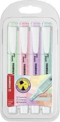 Rotuladores fluorescentes Swing pastel estuche 4 unidades std 275/4-08-1 Stabilo