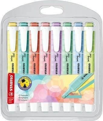 Rotulador fluorescente Stabilo Swing pastel estuche de 8 colores 275/8-08-1