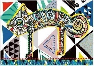 Postal camaleon 11.8*16.7 centimetros Turnowsky 39707 Arguval