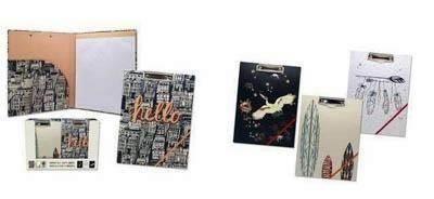 Carpeta pinza A4 con block 30 hojas vintage 325611 Poessa