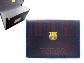 Clasificador fuelle 13 bolsas cierre con goma FC Barcelona 328476 Poessa