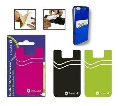 Tarjetero silicona adhesivo 2 bolsillos 329436 Bismark