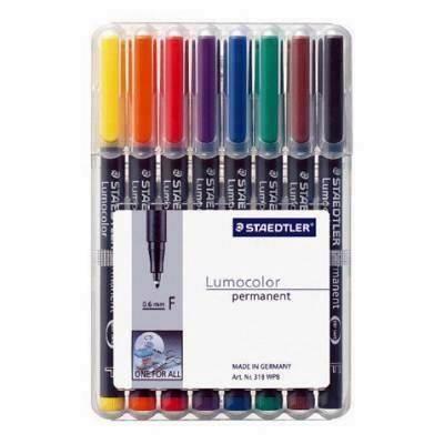 Estuche 8 marcadores permanentes Staedtler Lumocolor
