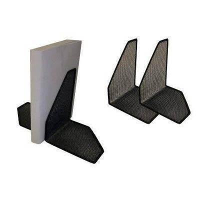 Sujetalibros rejilla negro pack 2 unidades Poessa 317379