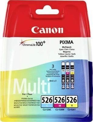 Ink Canon Original 4541B009 Pack 3 Colores Amarillo/Cian/Magenta  CLI-526
