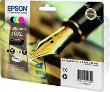 Ink Epson original T1636 pack 4 16XL C13T16364012