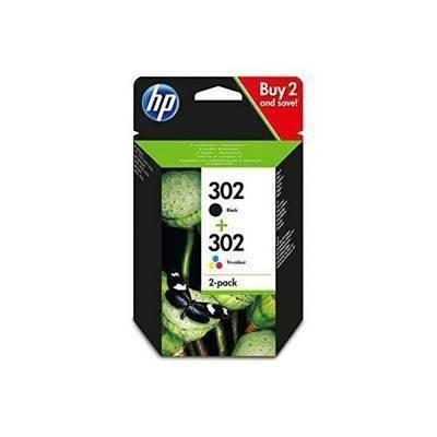 Ink HP original X4D37AE nº302 p/2 negro/tricolor