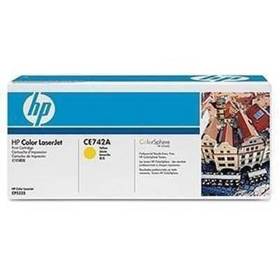 Toner HP Laser Original CE742A Amarillo
