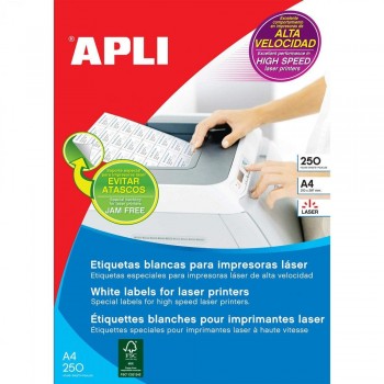 Etiqueta Apli 02516 48,5X25,4 Blanca 250H.