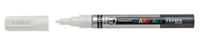 Marcador Permanente Lyra Mark All Blanco 1 mm
