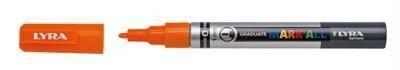 Marcador Permanente Lyra Mark All Naranja 1 mm