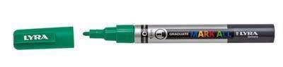 Marcador Permanente Lyra Mark All Verde Esmeralda 1 mm