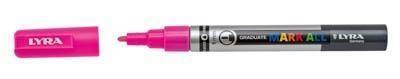 Marcador Permanente Lyra Mark All Rosa Neón 1 mm
