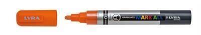 Marcador Permanente Lyra Mark All Naranja 2 mm