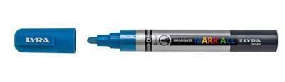 Marcador Permanente Lyra Mark All Azul Celeste 2 mm