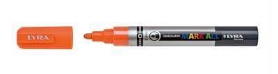 Marcador Permanente Lyra Mark All Naranja Neón 2 mm