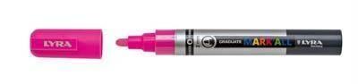 Marcador Permanente Lyra Mark All Rosa Neón 2 mm