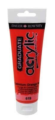 Pintura acrilica Graduate Acrylic naranja cadmio Tubo120Ml D123120619