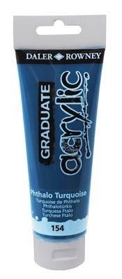 Pintura acrilica Graduate Acrylic azul turquesa Ftalo Tubo120Ml D123120154