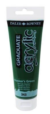 Pintura acrilica Graduate Acrylic verde Hooker Tubo120Ml D123120343