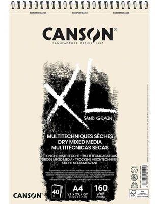 Alb Esp 21x29,7 40H Canson XL Touch Arenoso 160g Blanco Natural C400110393