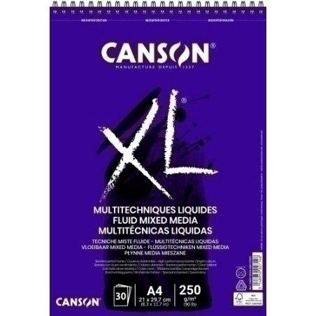 Alb Esp 21x29,7 30H Canson XL Mix Media Fluido Fino 250g C400110533